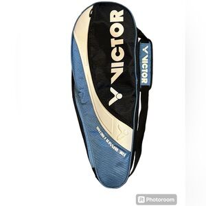 Victor Multi-Racquet Badminton Bag Court Duffel‎ Blue, Black & White - Clean